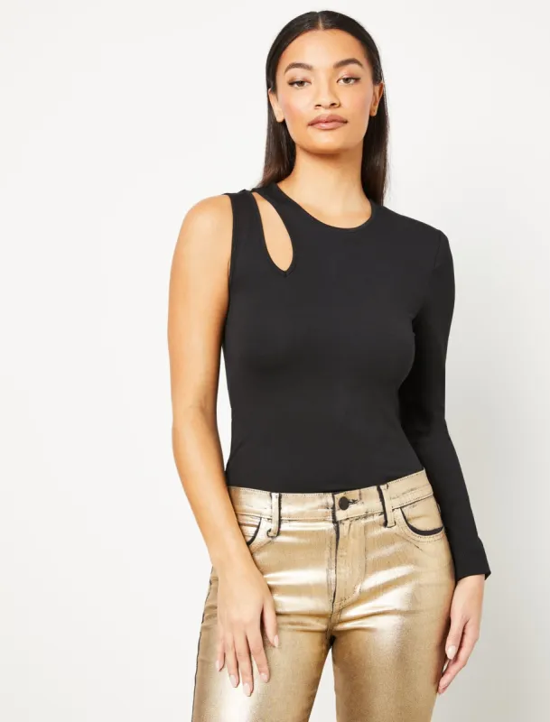 One Sleeve Cutout Top sold by BCBGMaxAzria