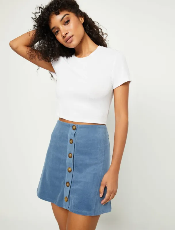 Corduroy Mini Skirt sold by BCBGMaxAzria