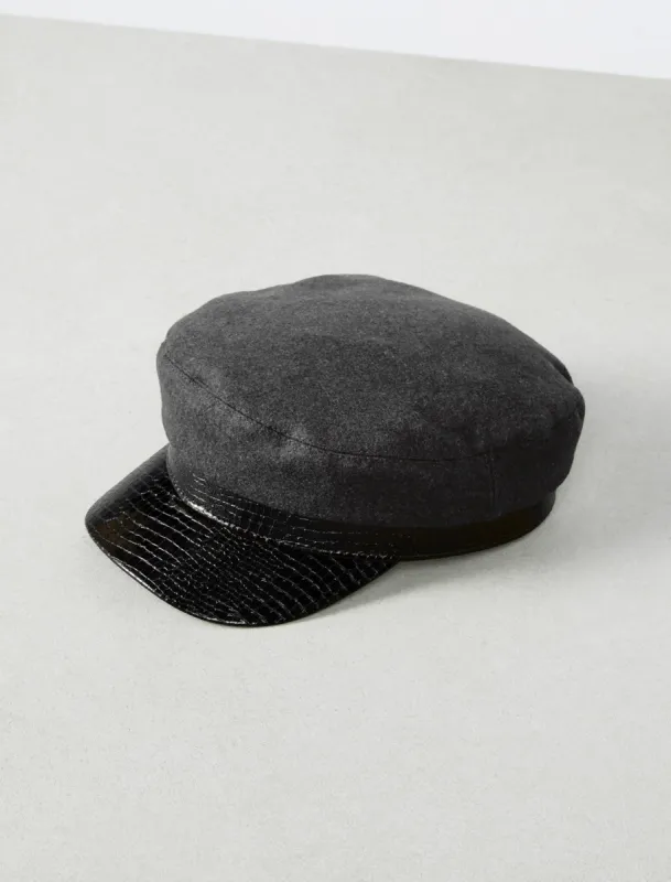 Patent Croc Fisherman Cap sold by BCBGMaxAzria