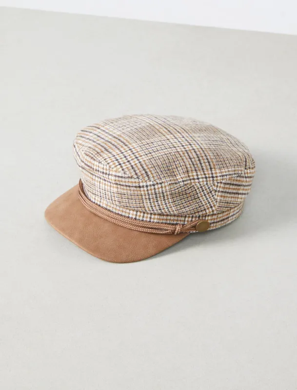 Houndstooth Plaid Fisherman Cap sold by BCBGMaxAzria