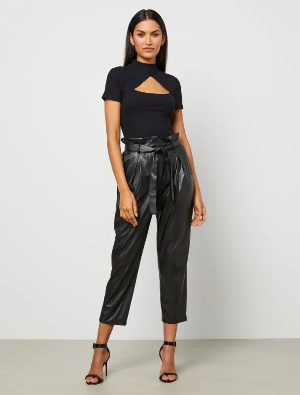 High-Waisted Faux Leather Crop Pant sold by BCBGMaxAzria