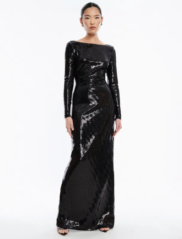 Sheridan Backless Sequin Column Gown sold by BCBGMaxAzria