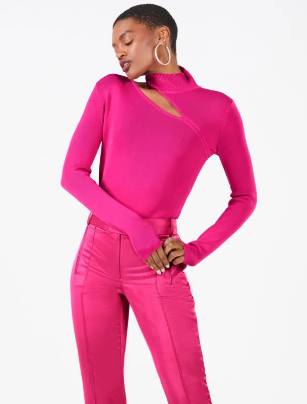Cathalina Long Sleeve Cutout Top sold by BCBGMaxAzria