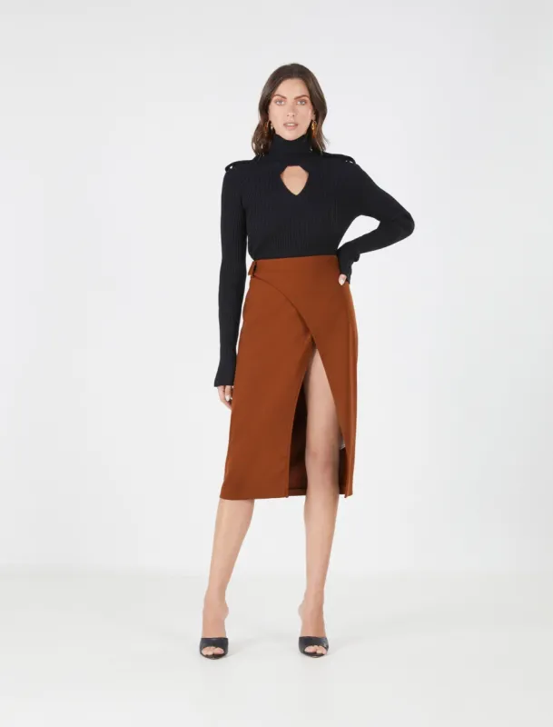 Imelda Wool Skirt sold by BCBGMaxAzria