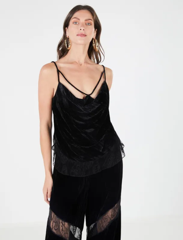 Nita Velvet Top sold by BCBGMaxAzria