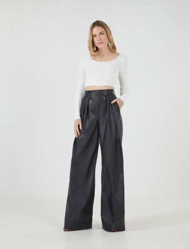 Renata Faux Leather Pant sold by BCBGMaxAzria