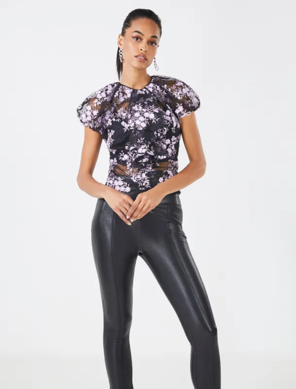 Concetta Ruffle Top sold by BCBGMaxAzria