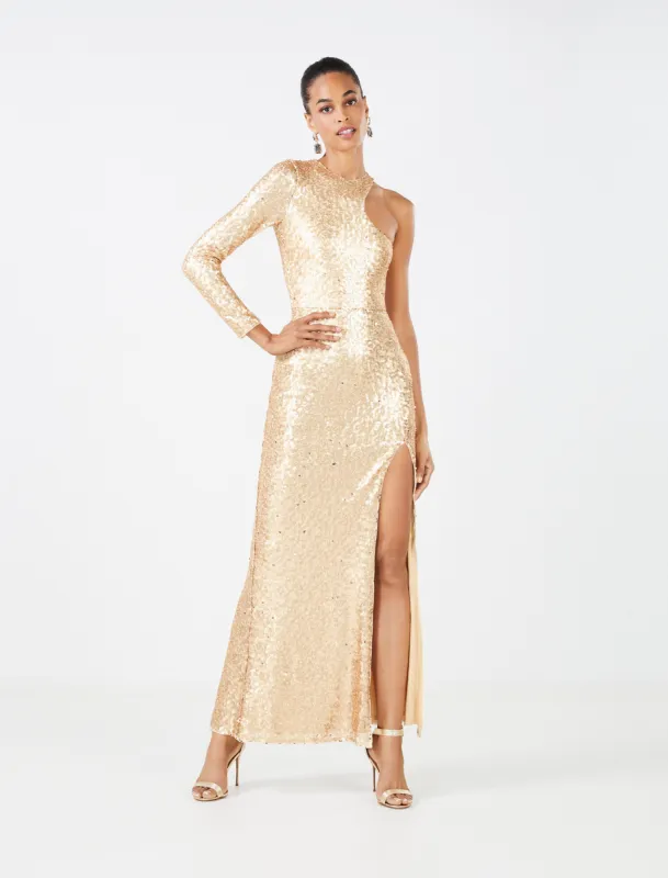 Alma Sequin Evening Gown sold by BCBGMaxAzria