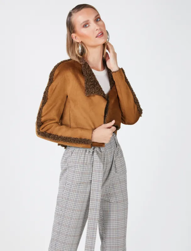 Faux Shearling Lapel Jacket sold by BCBGMaxAzria