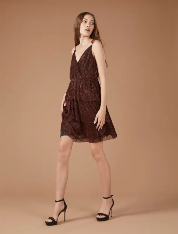 Ruffled Metallic Evening Dress sold by BCBGMaxAzria