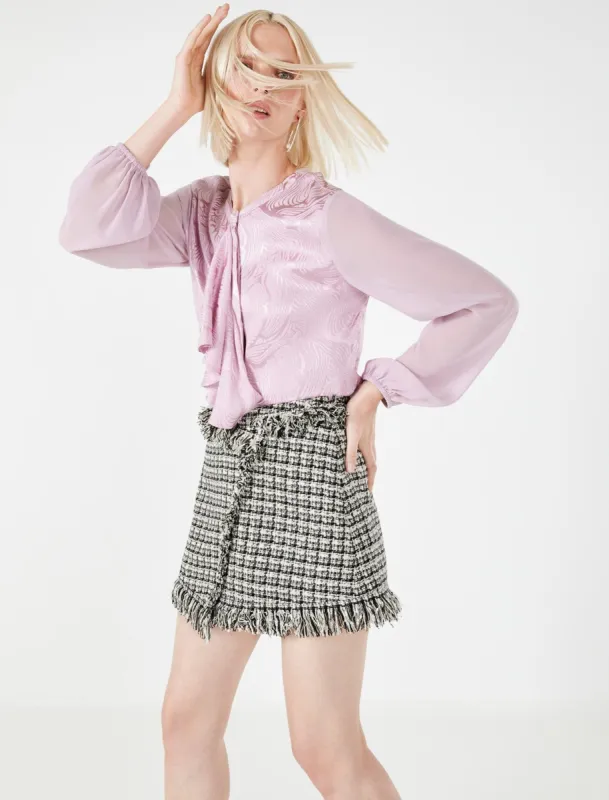 Paola Ruffle-Front Top sold by BCBGMaxAzria