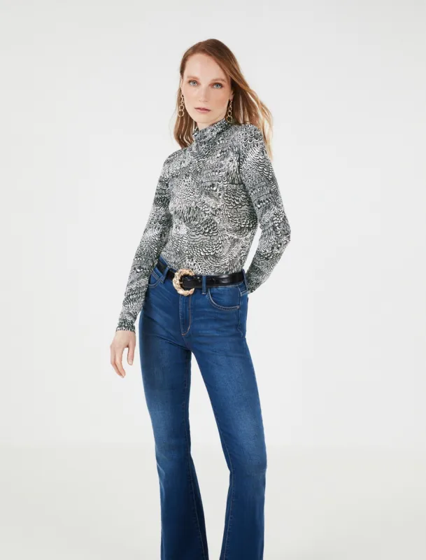 Printed Turtleneck Top sold by BCBGMaxAzria
