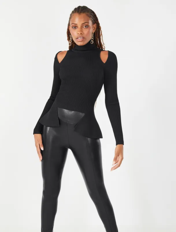 Sienna Cutout Sweater Top made by BCBGMaxAzria