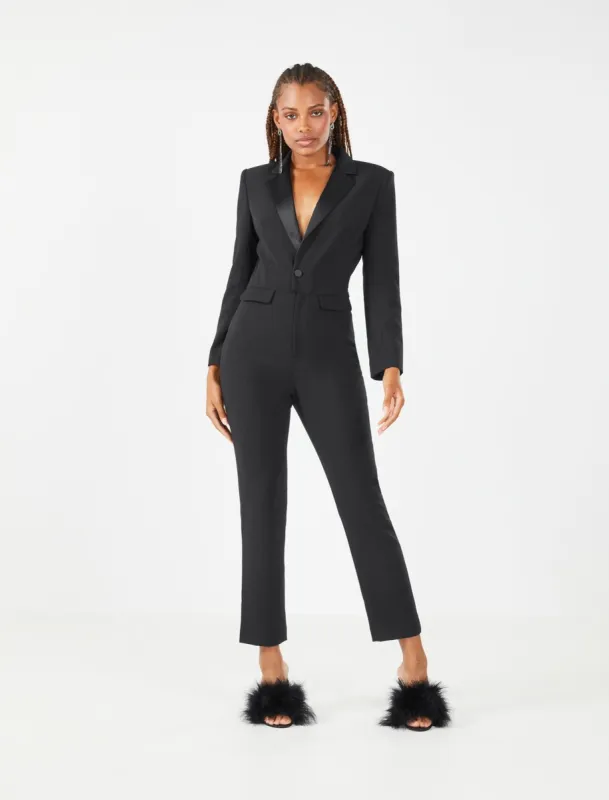 Clarisse Tuxedo Jumpsuit sold by BCBGMaxAzria