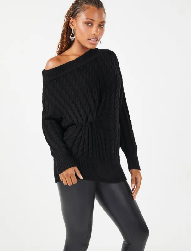 Beatrice Gathered Off-the-Shoulder Sweater sold by BCBGMaxAzria