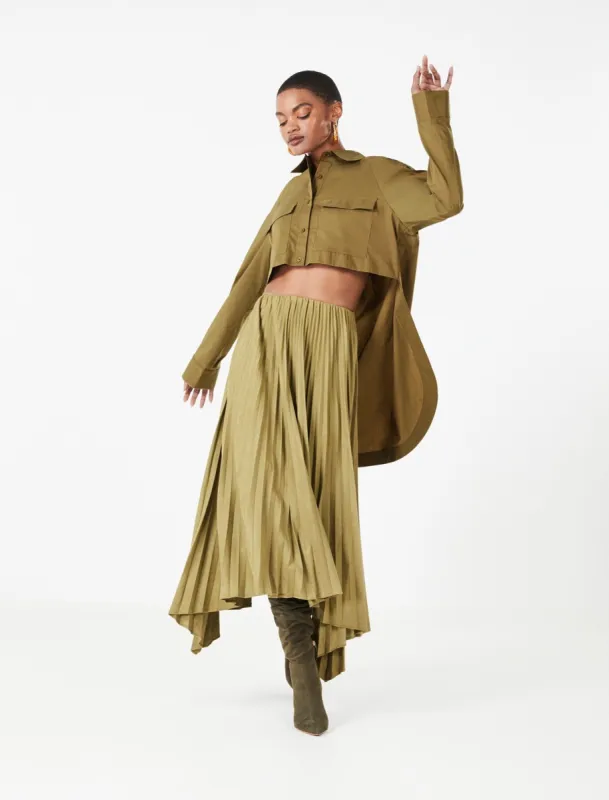Ludovica Pleated Skirt sold by BCBGMaxAzria