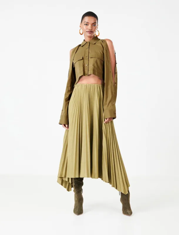 Bianca Asymmetrical Button-Down Shirt sold by BCBGMaxAzria