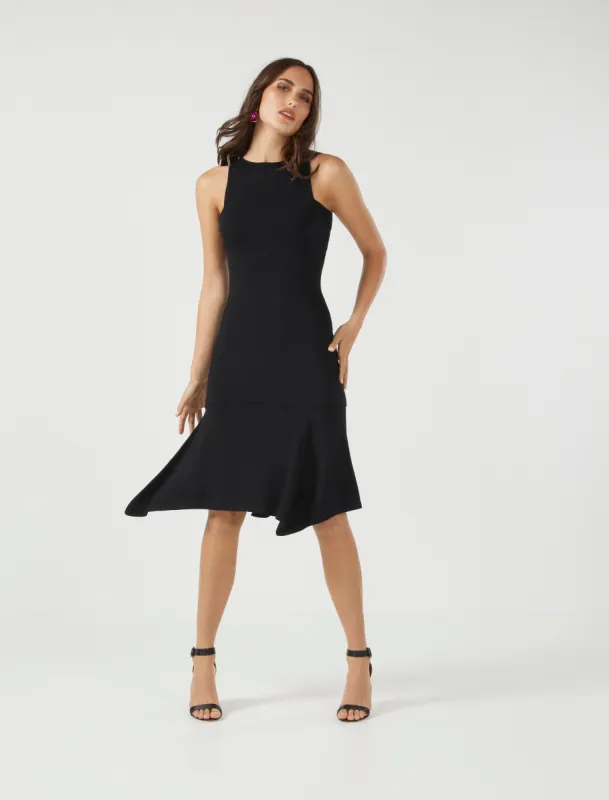 Lucio Mesh Halter Midi Dress sold by BCBGMaxAzria
