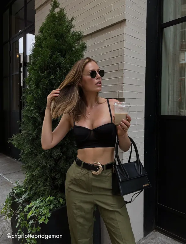 Leigh Cropped Corset Bustier sold by BCBGMaxAzria