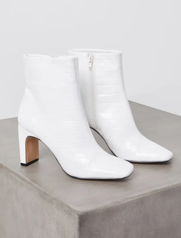 Ransi Block Heel Embossed Bootie sold by BCBGMaxAzria