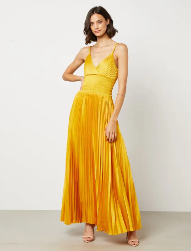Carmella Pleated Gown sold by BCBGMaxAzria