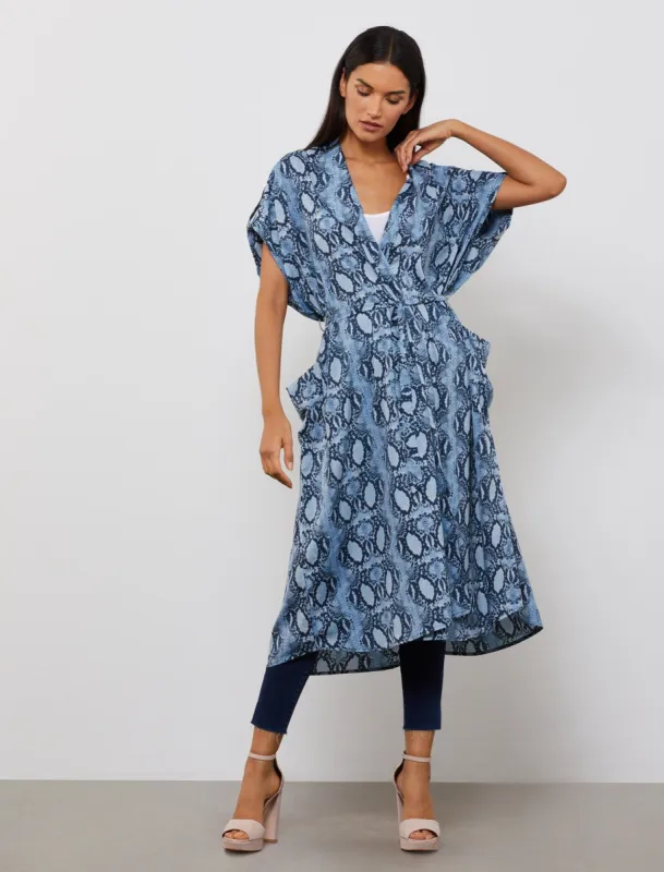 Snake-Print Trench Kimono made by BCBGMaxAzria