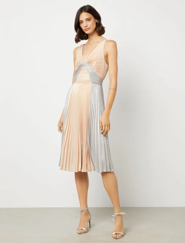 Pleated A-Line Dress sold by BCBGMaxAzria