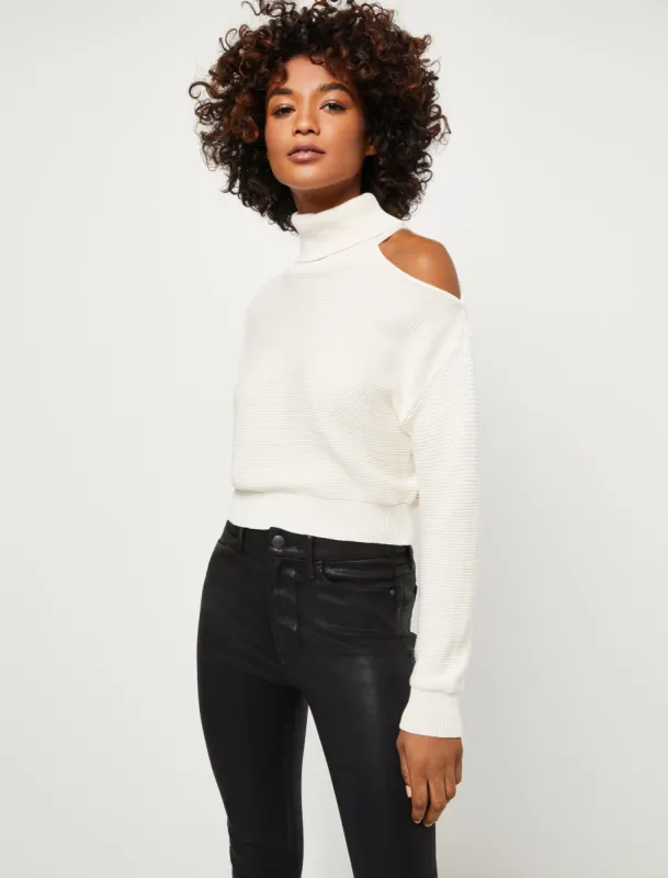 Cold Shoulder Turtleneck Sweater sold by BCBGMaxAzria