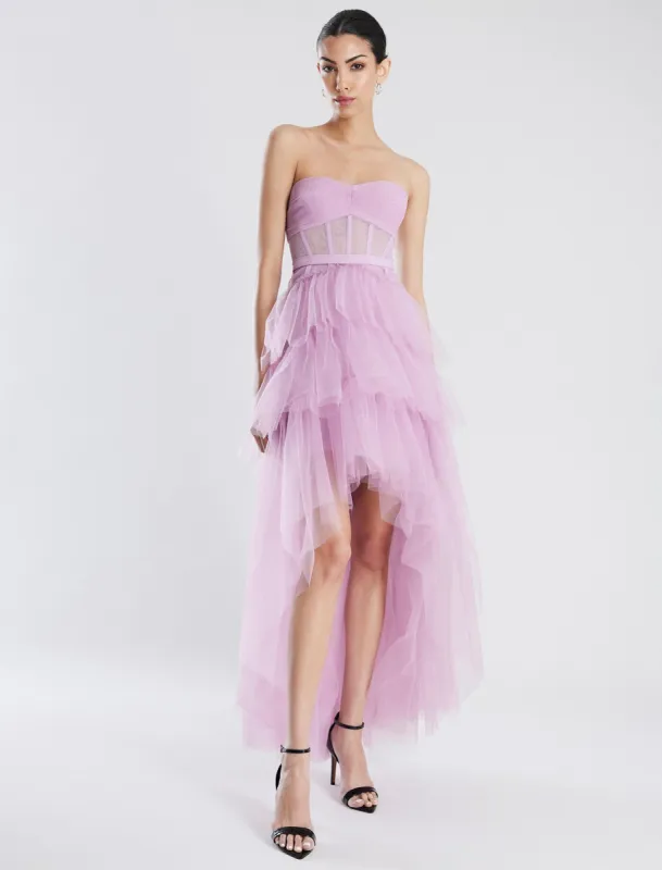 Luna Strapless High-Low Gown sold by BCBGMaxAzria