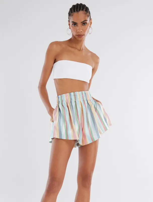 Penny Metallic High-Waisted Short sold by BCBGMaxAzria
