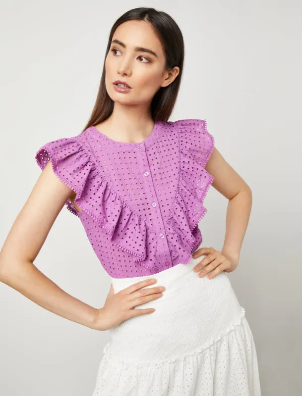 Bianca Ruffle Top sold by BCBGMaxAzria