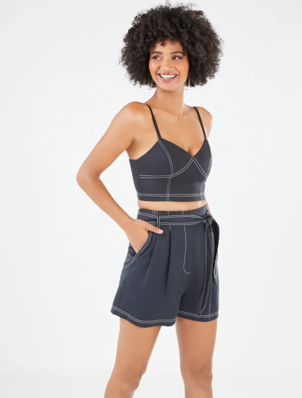 Topstitch Crop Top sold by BCBGMaxAzria