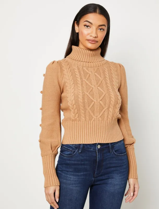 Cable Knit Turtleneck Sweater sold by BCBGMaxAzria