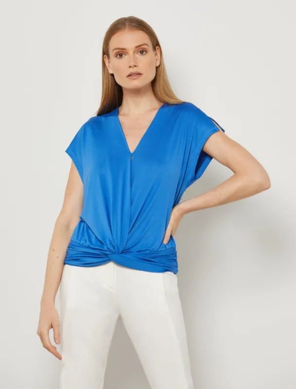 V-Neck Front Knot Top sold by BCBGMaxAzria