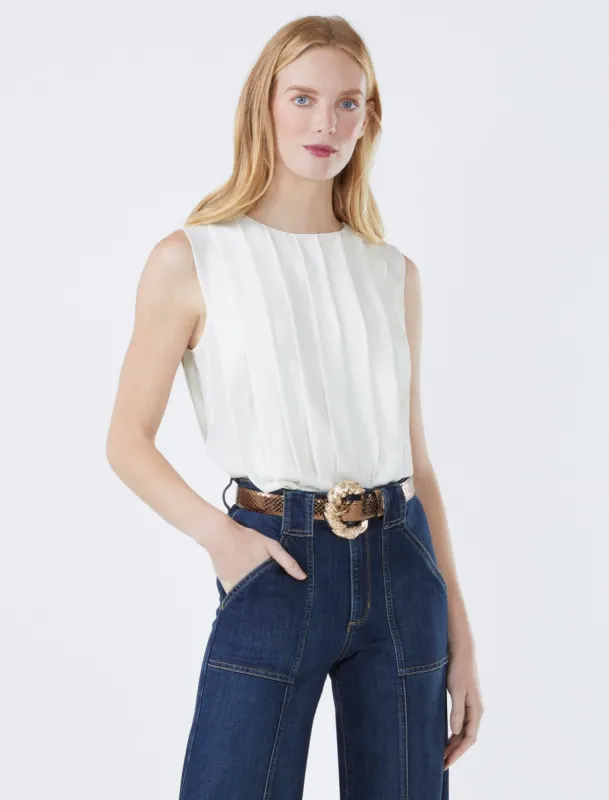 Double Georgette Tucked Top sold by BCBGMaxAzria