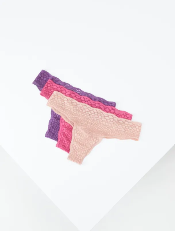 Caitlin 3-Pack Low-Rise Thong sold by BCBGMaxAzria