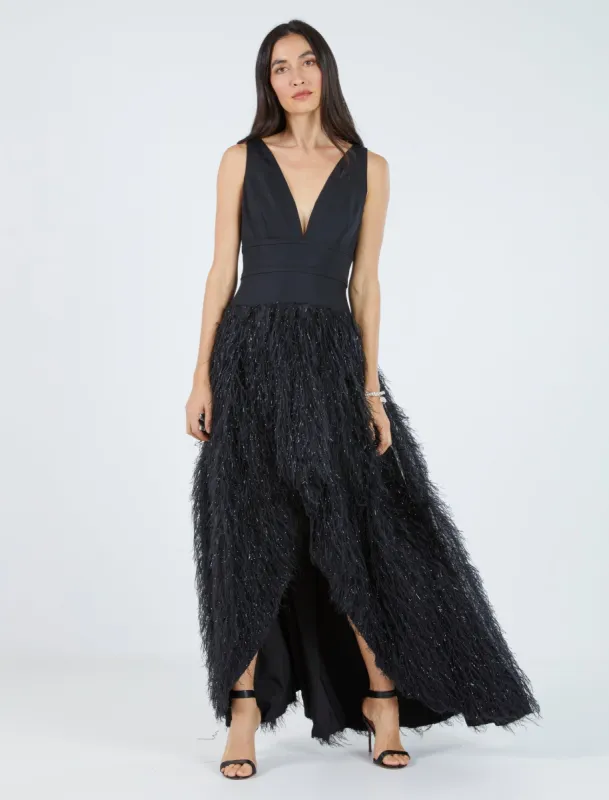 Paloma Faux Feather Evening Gown sold by BCBGMaxAzria