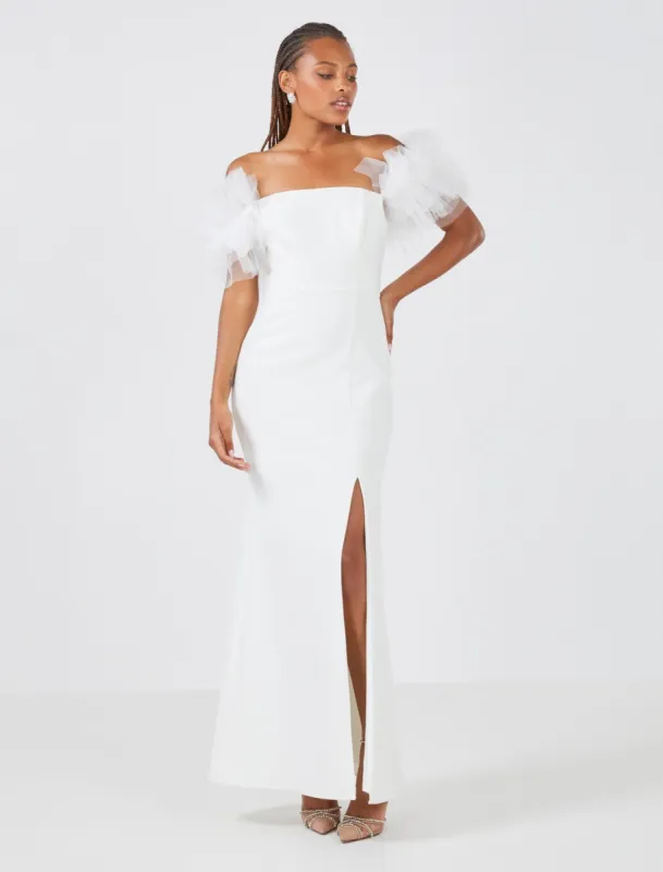 Theodora Off-The-Shoulder Evening Dress sold by BCBGMaxAzria