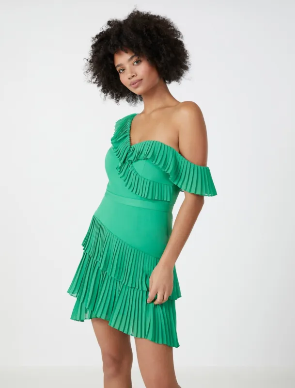 Jordan Ruffle Evening Mini Dress sold by BCBGMaxAzria