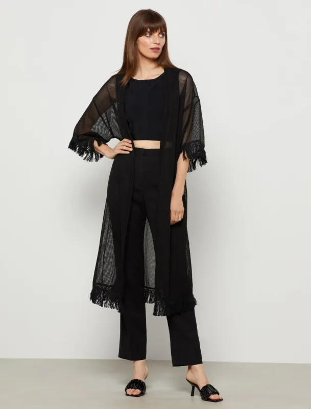 Long Tassel Duster Jacket sold by BCBGMaxAzria