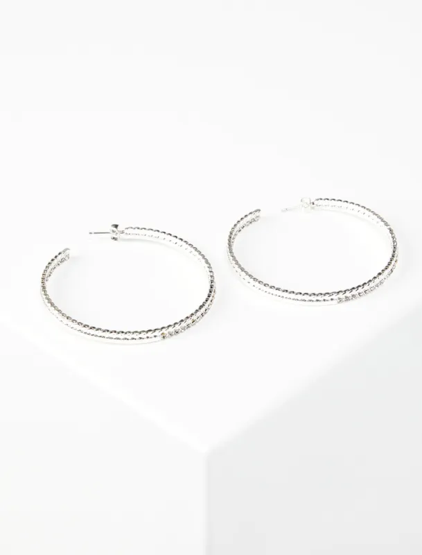 Crystal Hoop Earrings sold by BCBGMaxAzria