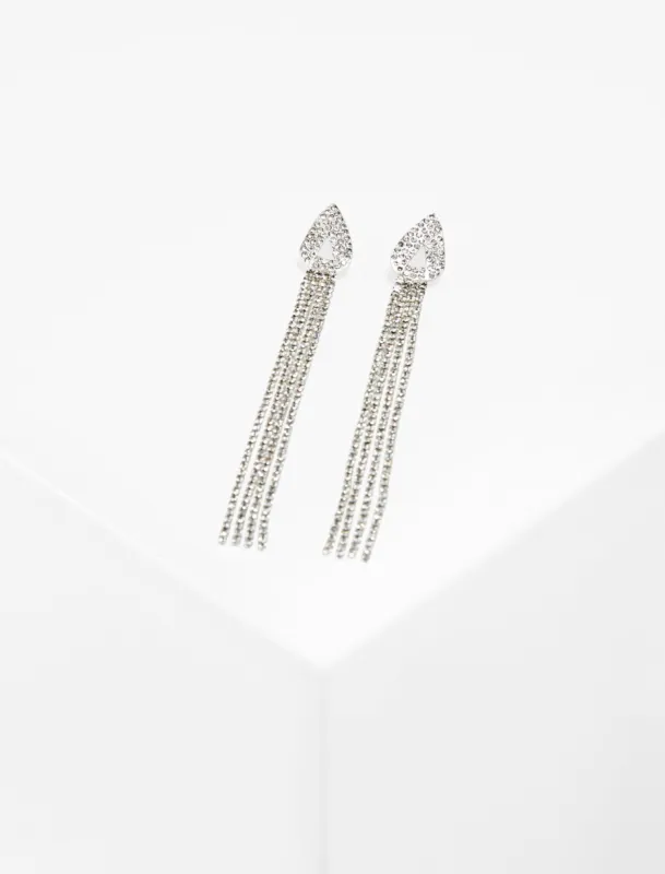 Crystal Fringe Drop Earrings sold by BCBGMaxAzria