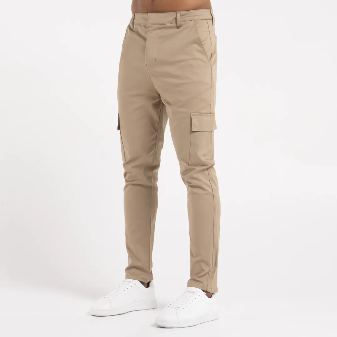 Felipe Cargo Pants - Sand sold by be inspired