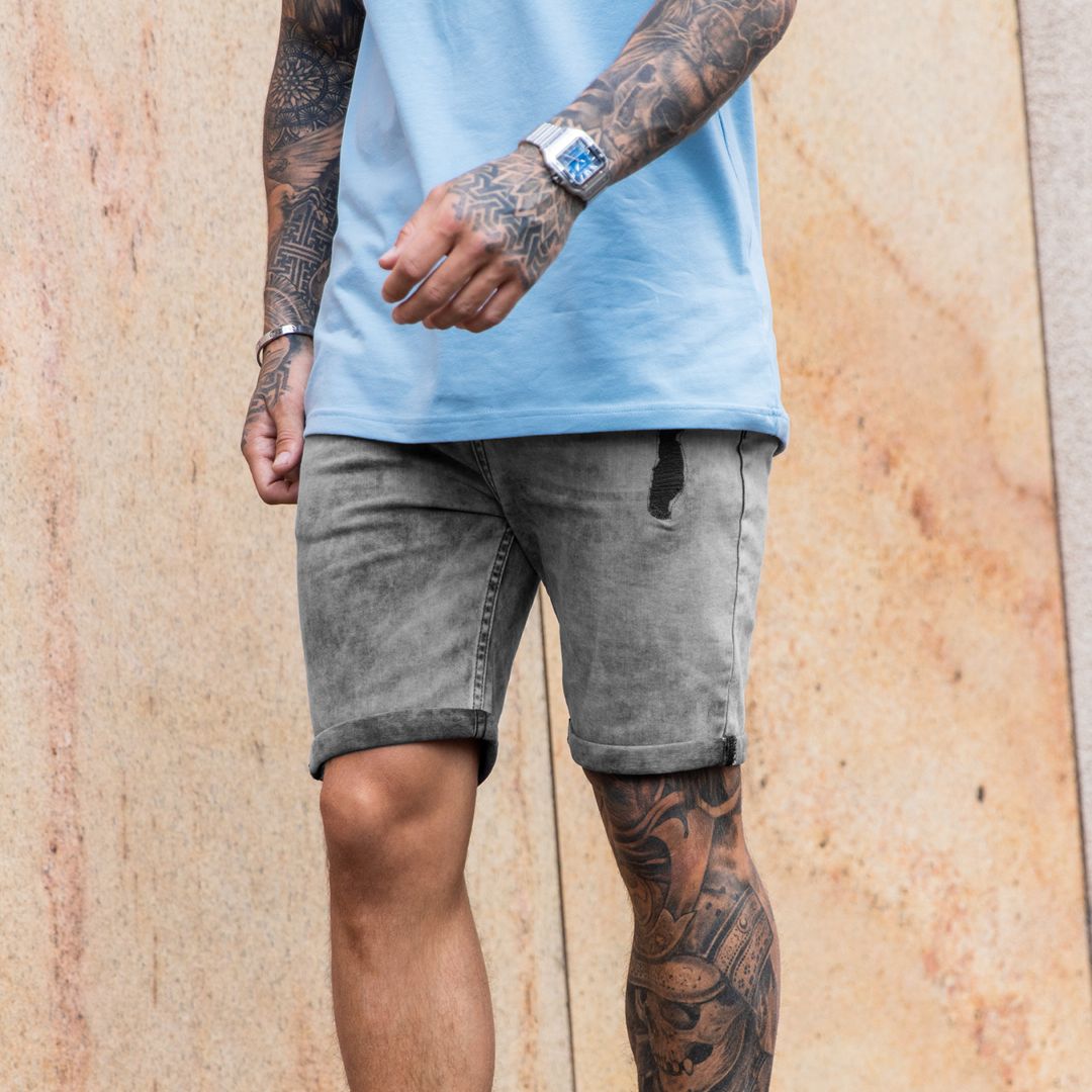 Roca Denim Short - Grey sold by be inspired product image thumbnail 4