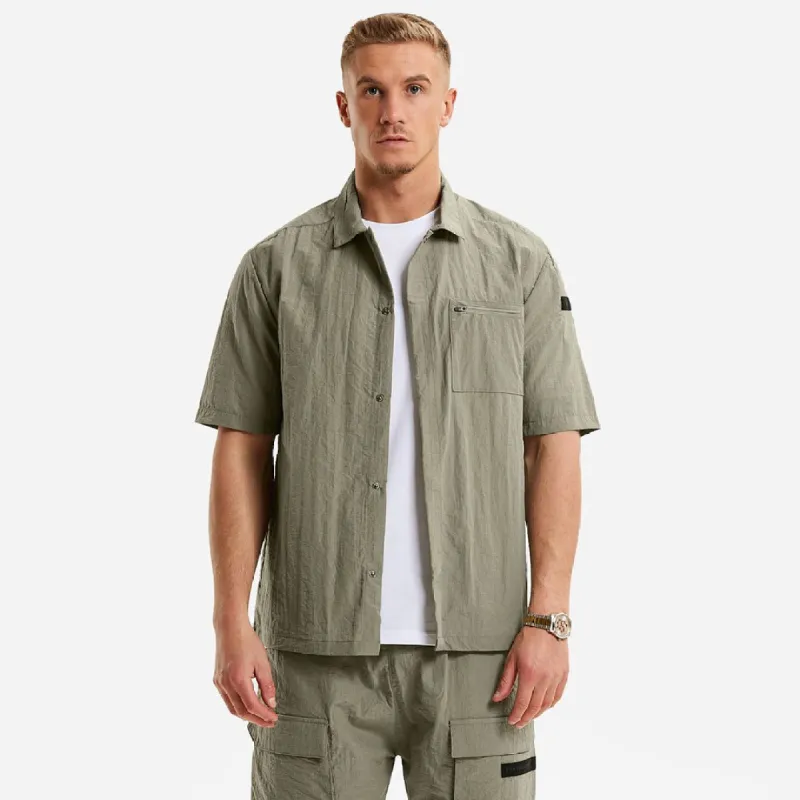 Hanley Overshirt - Light Khaki sold by be inspired