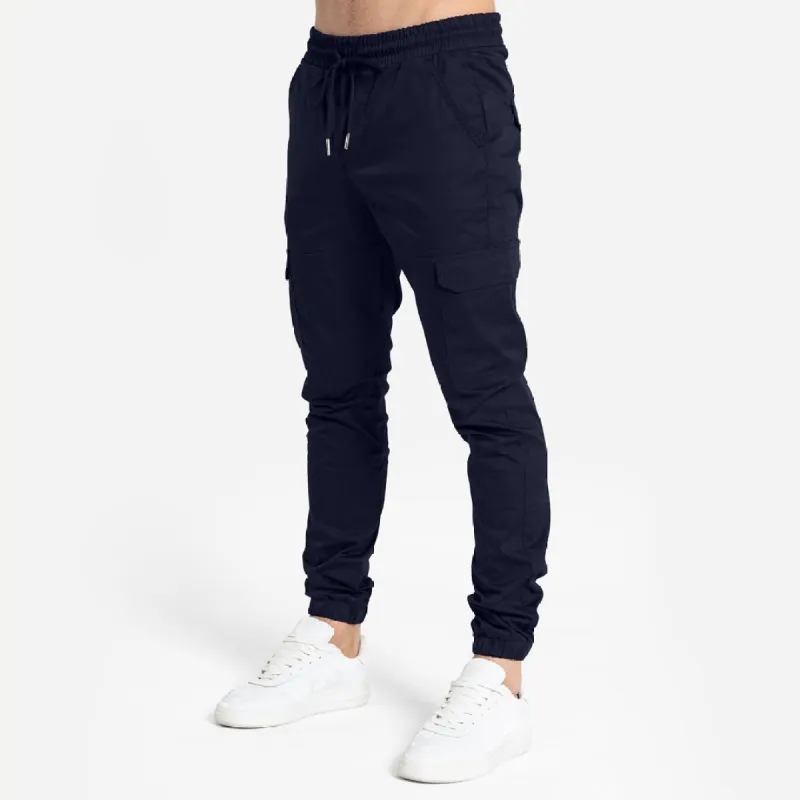Rivero Cargo Pants - Navy sold by be inspired
