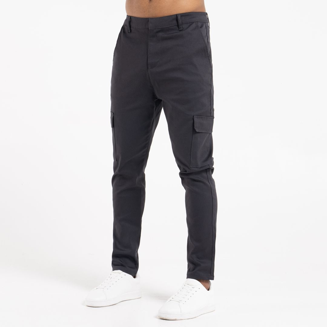 Felipe Cargo Pants - Charcoal sold by be inspired