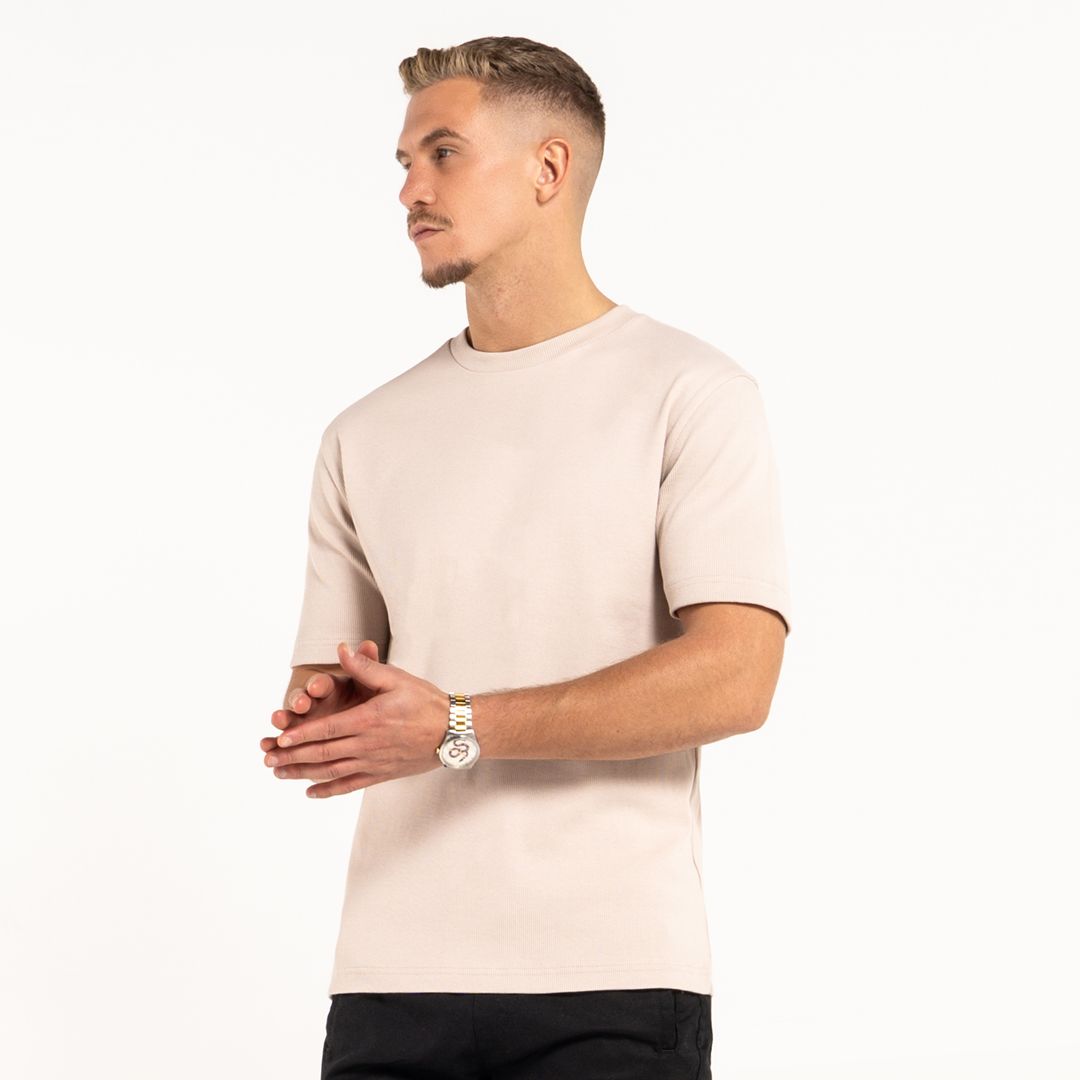 Linde T-Shirt - Light Sand sold by be inspired