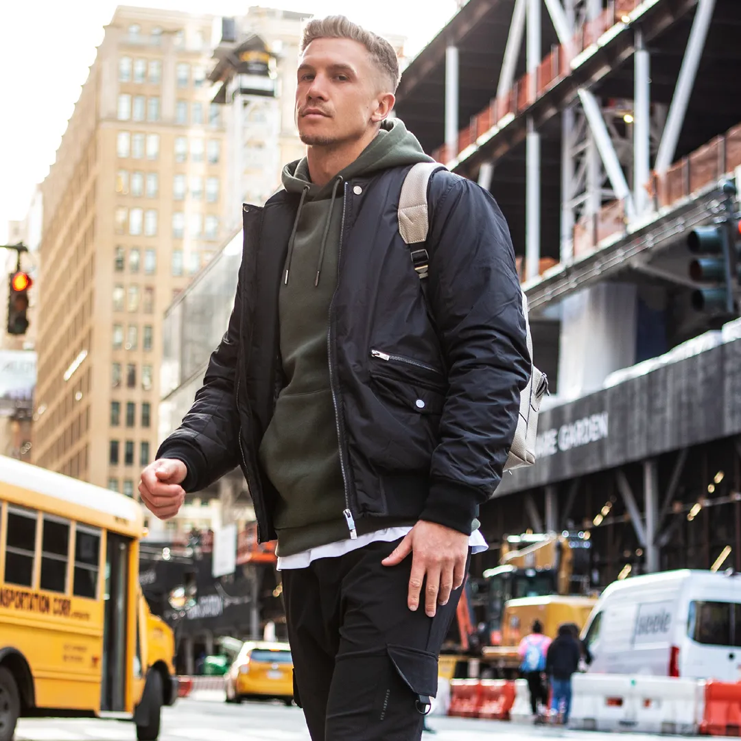 Suarez Bomber Jacket - Black sold by be inspired product image thumbnail 5