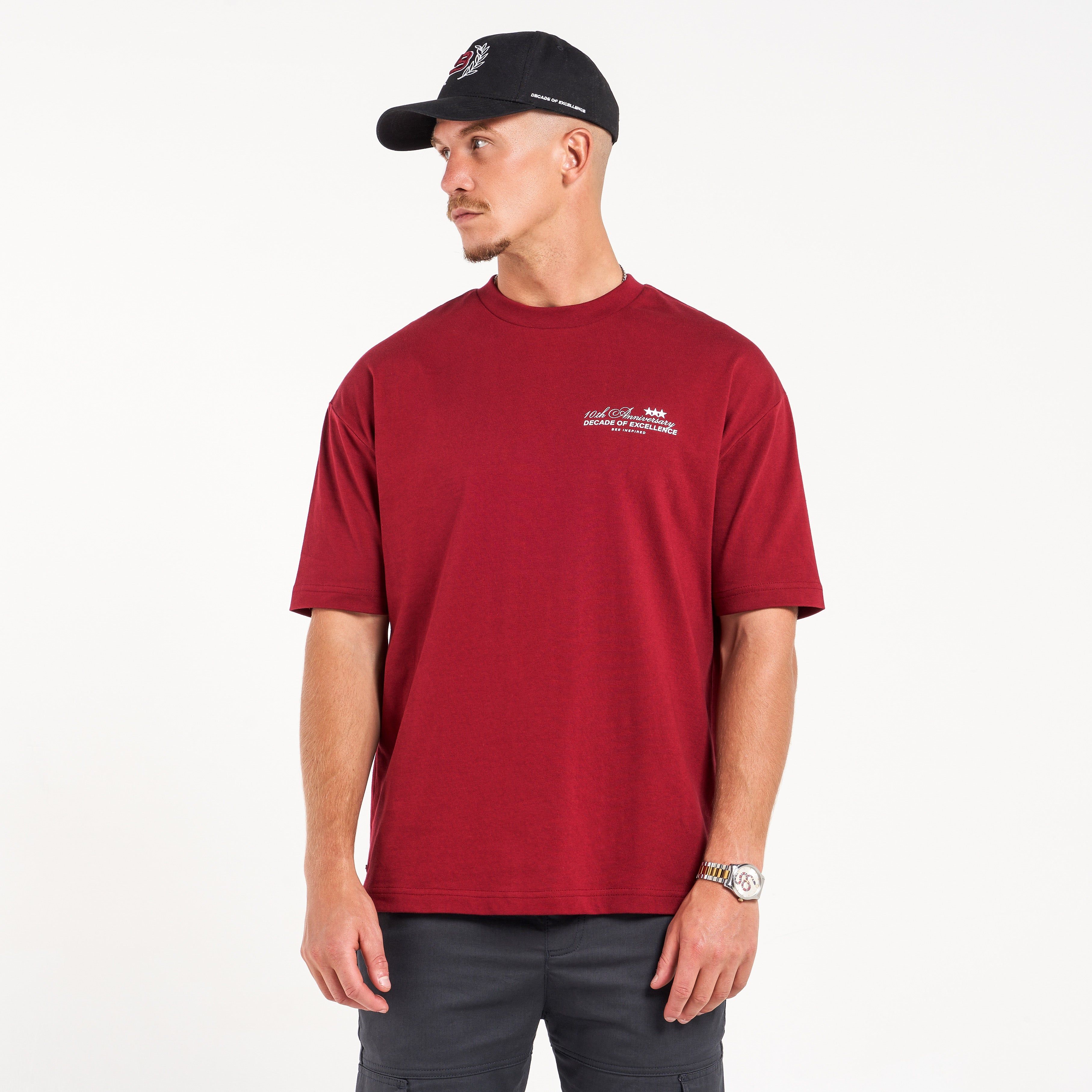 Decade T-Shirt - Red sold by be inspired